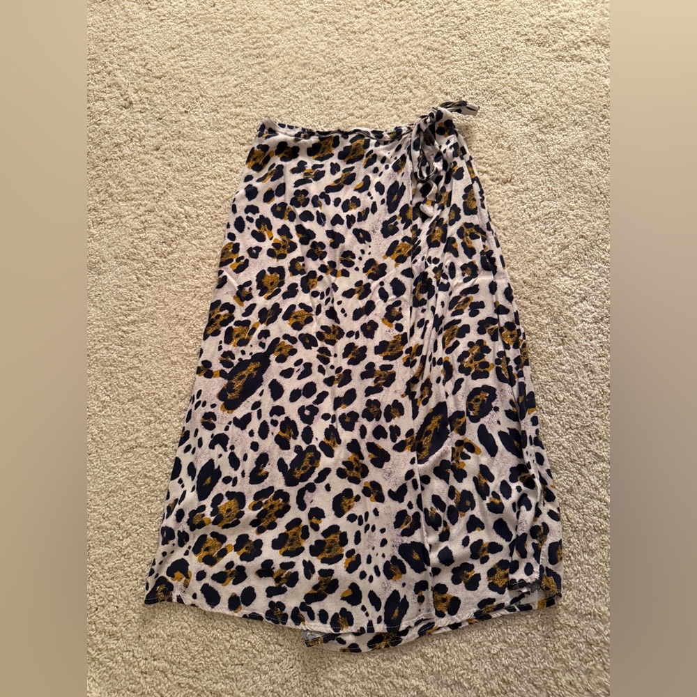URBAN Romantics Leopard Print Skirt - Black and Brown